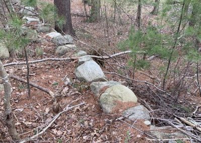 historical stone walls from New England founding says at Gibson Hill RV Park